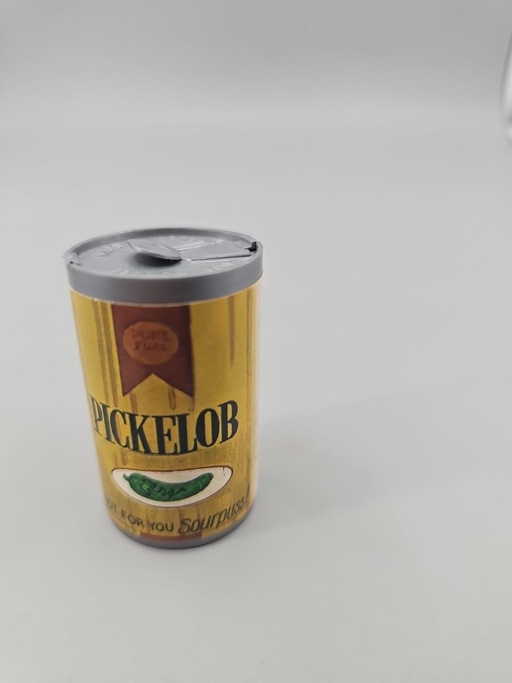 VINTAGE 1980S FLEER CHUG A CAN CANDY CONTAINER Pickelob "Not For You Sourpuss"